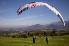 Uli kurz vor dem weitesten Flug vom Übungshang