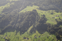 Startplatz oben im Bild, Landeplatz ganz unten