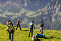 Ankunft am Startplatz Brunni, Engelberg