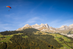 Blick zu den Startplätzen Brunni