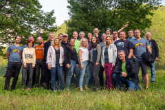 Gruppenbild (mit Stefans Hand)